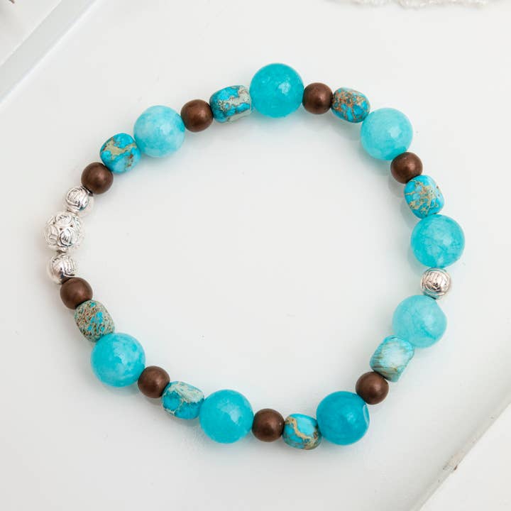 Bracelet de Jaspe Turquoise for wholesale by Bijoux Lyne Meikle
