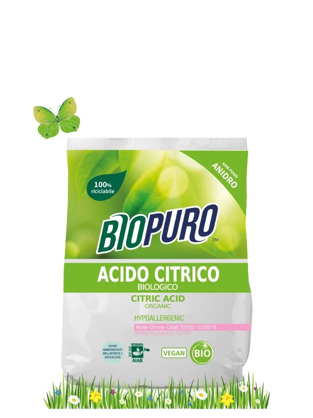 NIVEL SRL SOCIETÀ BENEFIT - Vendita all'ingrosso Ammorbidenti - Biopuro - Acido Citrico Bio - Anidro 450g