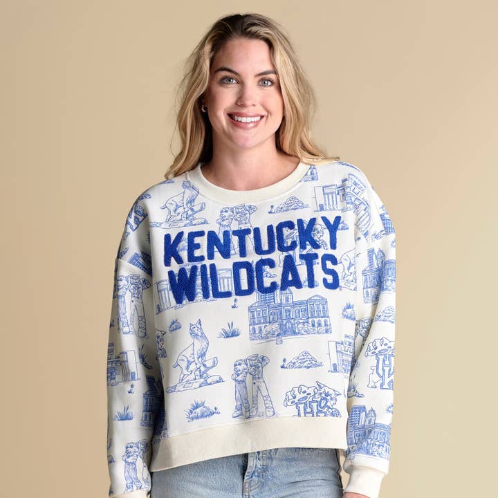 The Team Toile Pullover | Kentucky for wholesale by Stewart Simmons