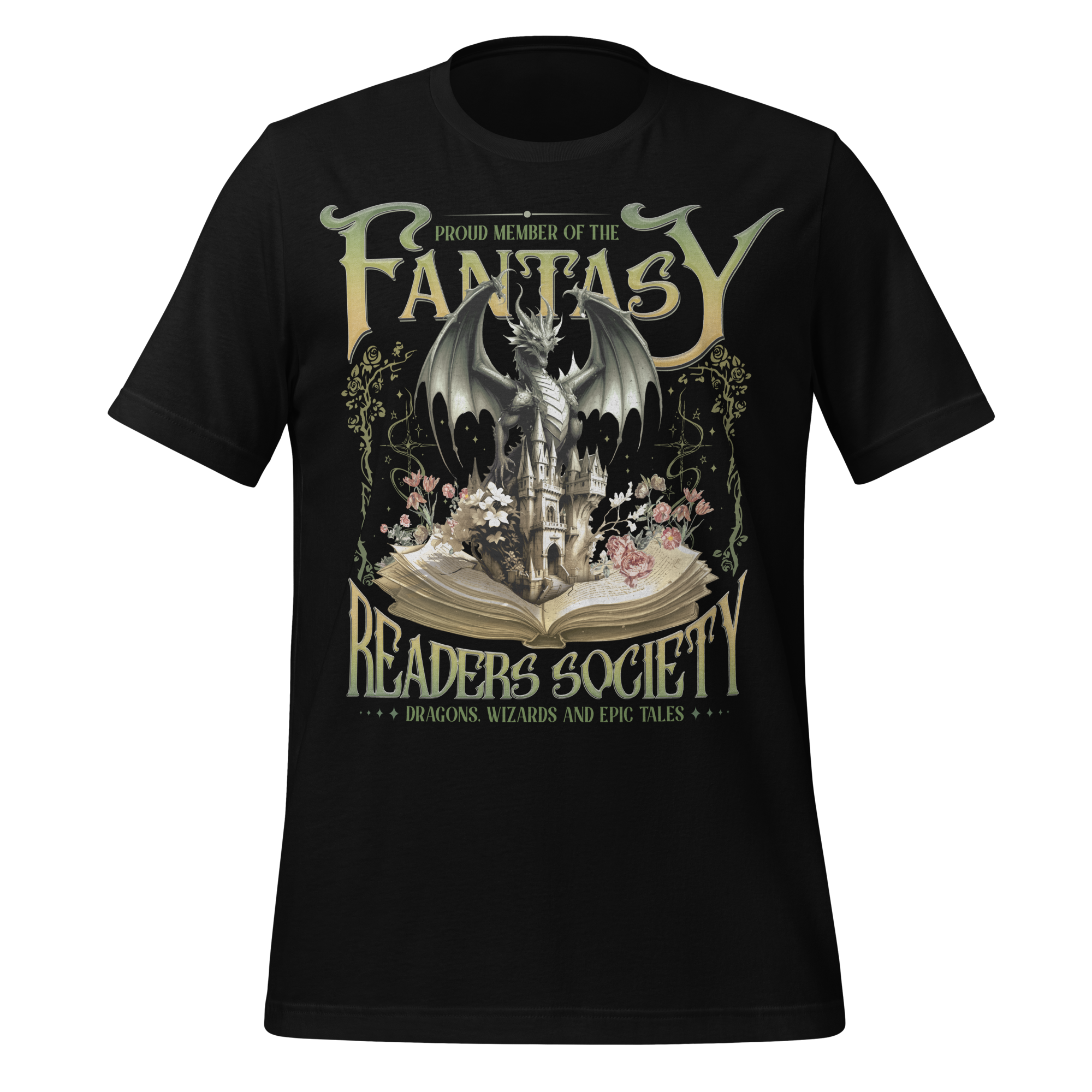 MagicMerchEmporium – wholesale Screen printed t-shirt – Women′s – Fantasy Book Lover Tee0