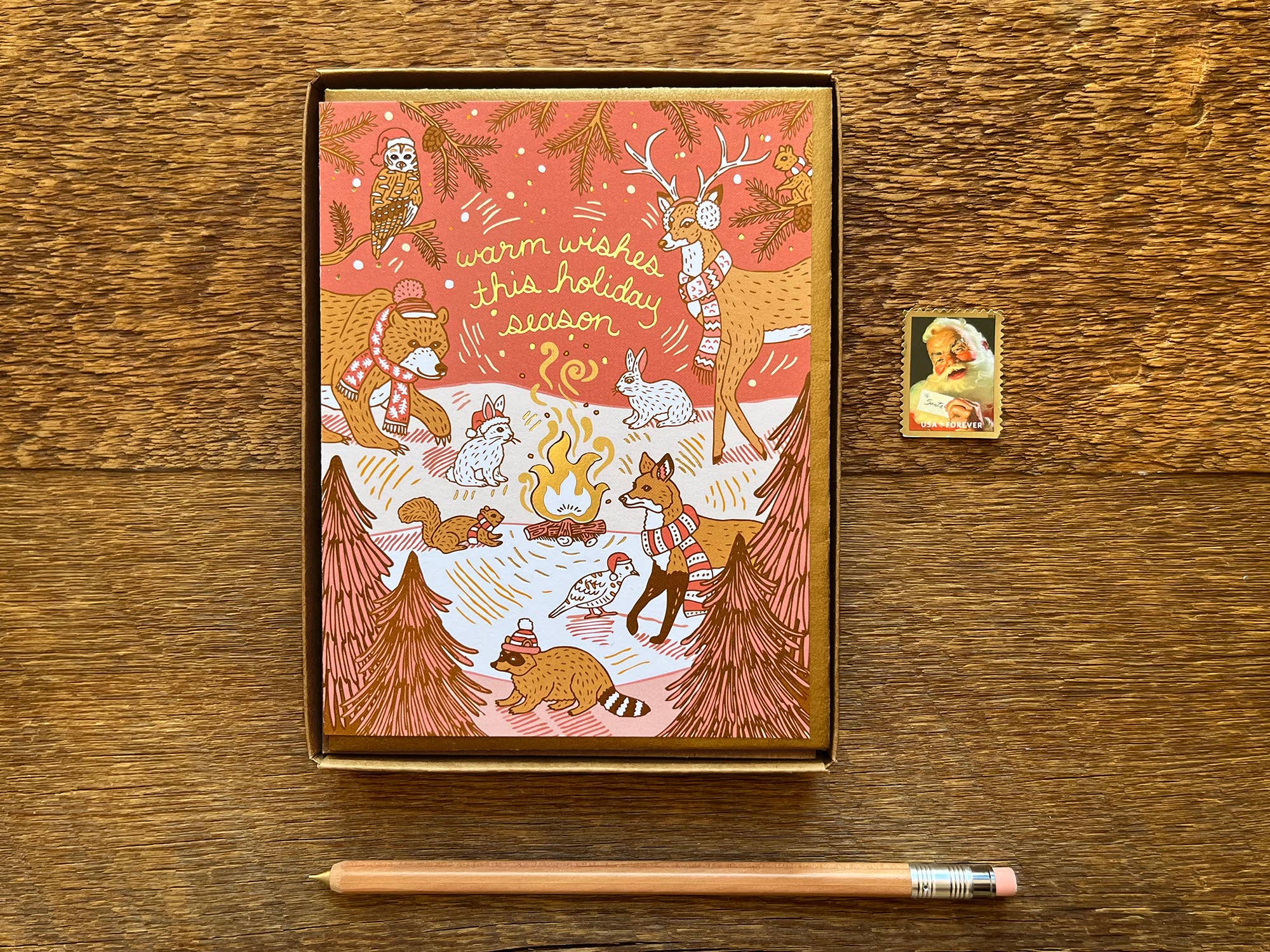 Noteworthy Paper & Press – wholesale Julkort – Woodland Semesterkort3