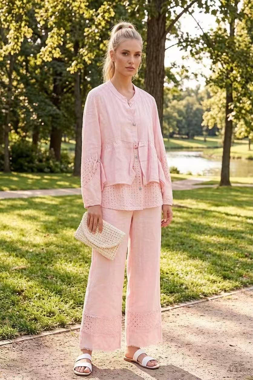 LÉA & LUC – wholesale Pants – Women's – 100% Linen Trousers REF. 3049030