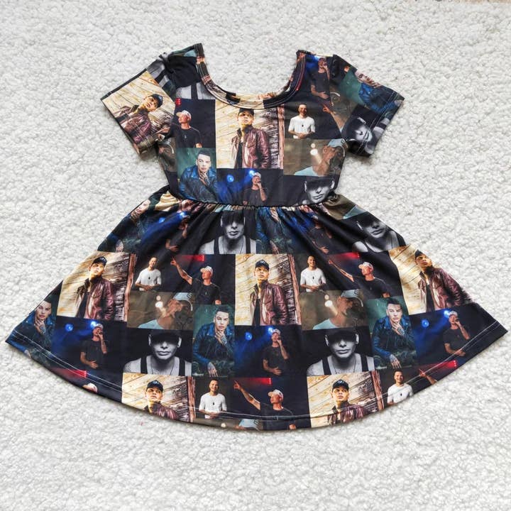 Aier Wholesale - Wholesale Dress - Kids - Baby girls singer twirl short sleeve dresses