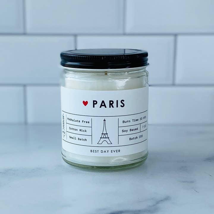 Rambling Caravan - Wholesale Jar/Filled Candle - Paris, France Candle4