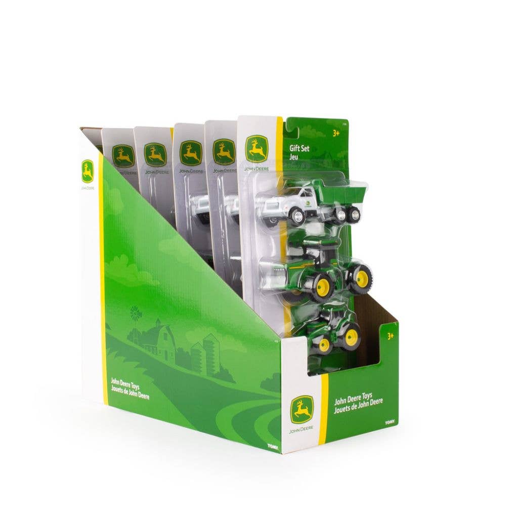 TOMY - Wholesale Toy Car/Truck - Kids - TOMY John Deere 4 Piece Carded Set Assorted4