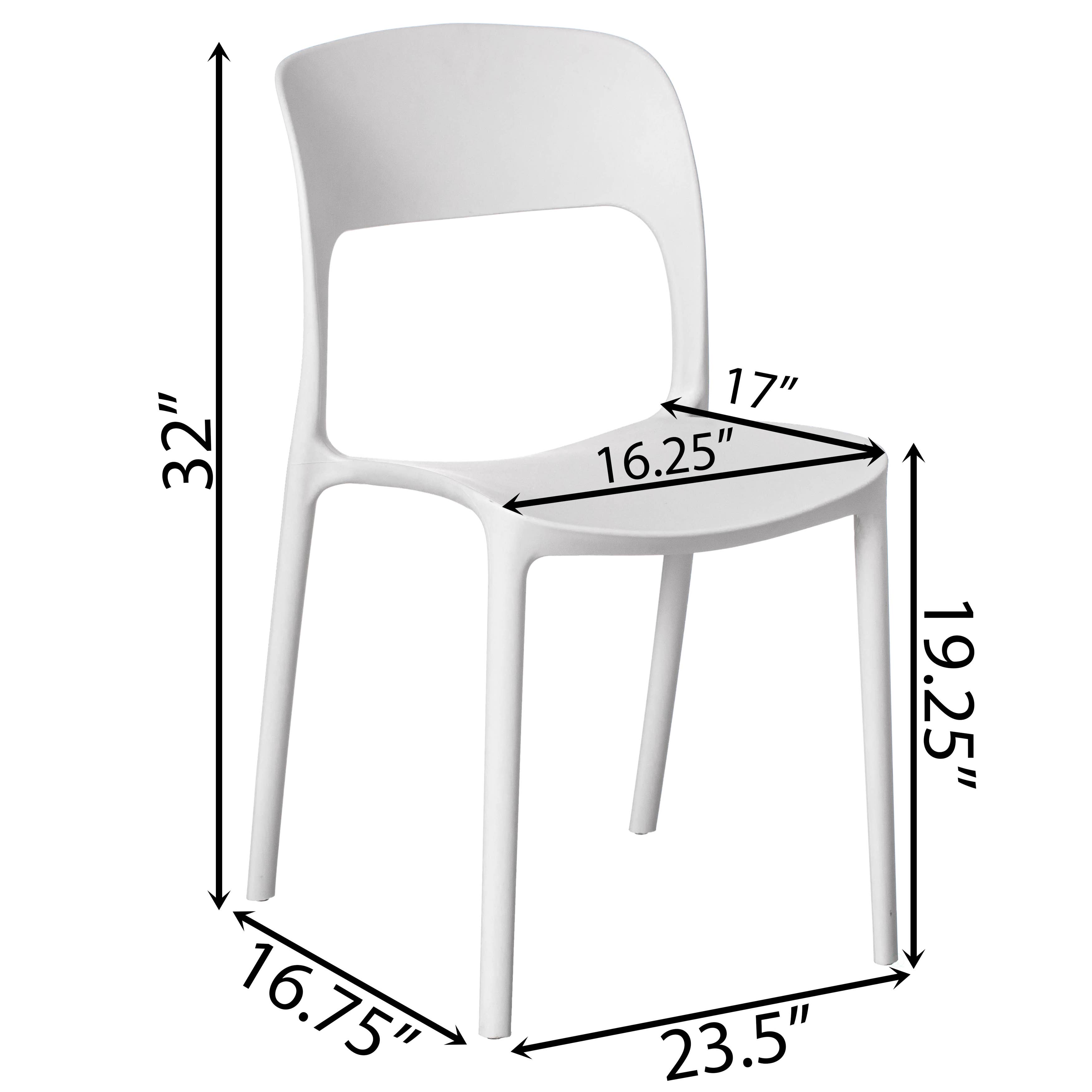 Quickway Imports - Wholesale Chair - Modern Plastic Outdoor Dining Chair with Open Curved Back14
