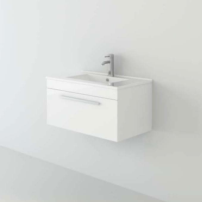 Bathroom4Less – wholesale Cabinet – Venus Wall Hung Vanity Unit With Slim Basin - 700mm Wide - White1