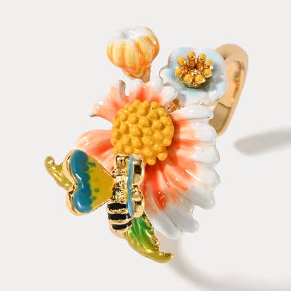 Gänseblümchen-Bienen-Ring für den Großhandel von Verdivine