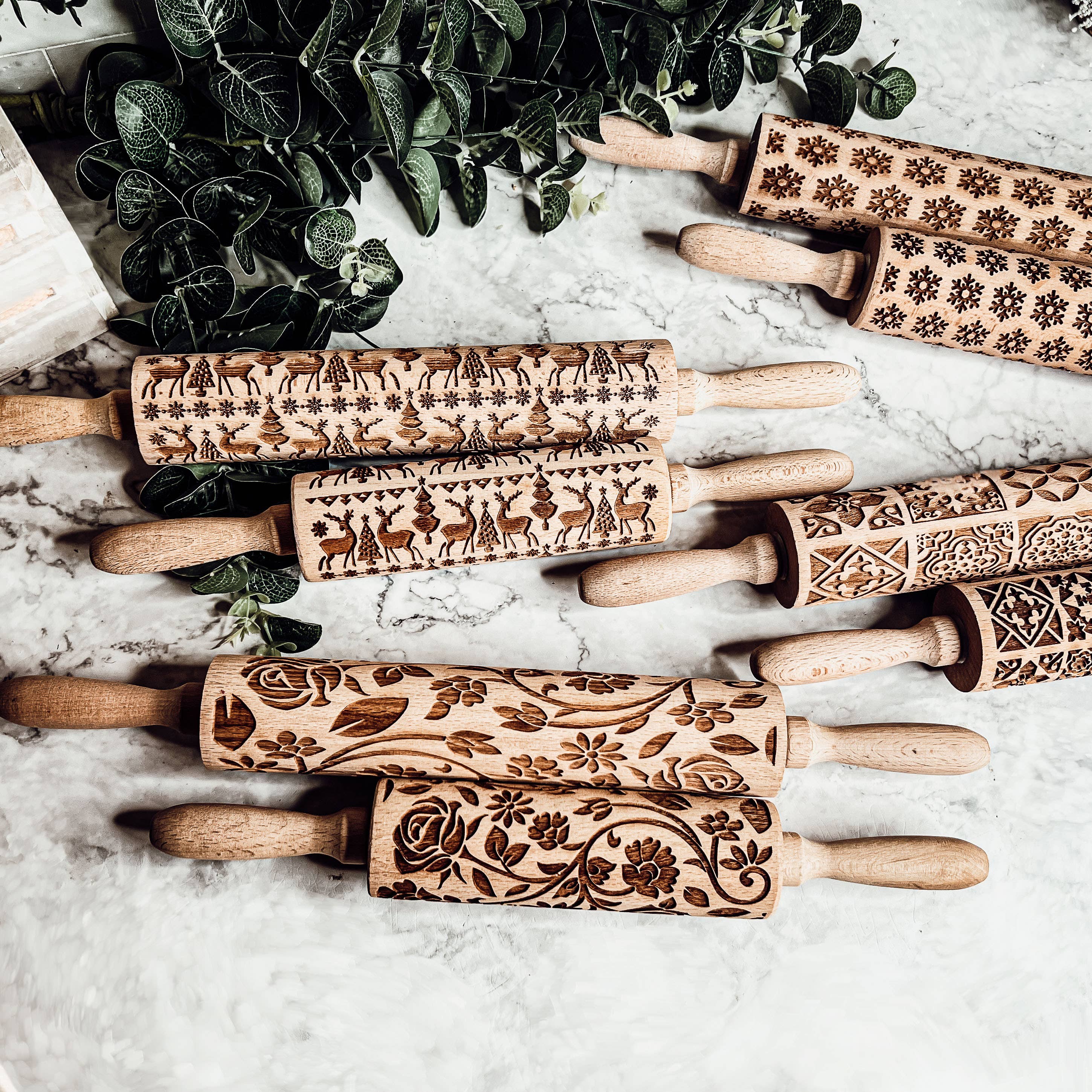 Gia Roma - Wholesale Rolling Pin - Christmas Baking Gift Set, Wooden Rolling Pins for Cookies34