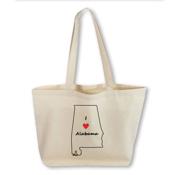 Borsa personalizzata I Love My State per la vendita all'ingrosso da parte di Works of Heart
