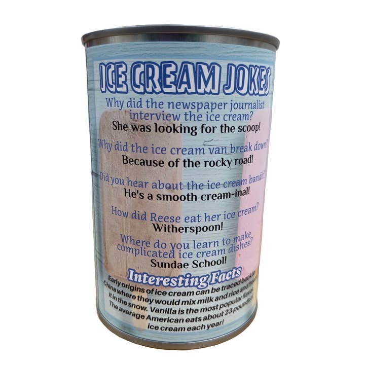 Canned Gifts - Wholesale Gag Gift/Novelty Gift - Canned Ice Cream Bar | Summer Treat | Plush Gift w/Jokes1