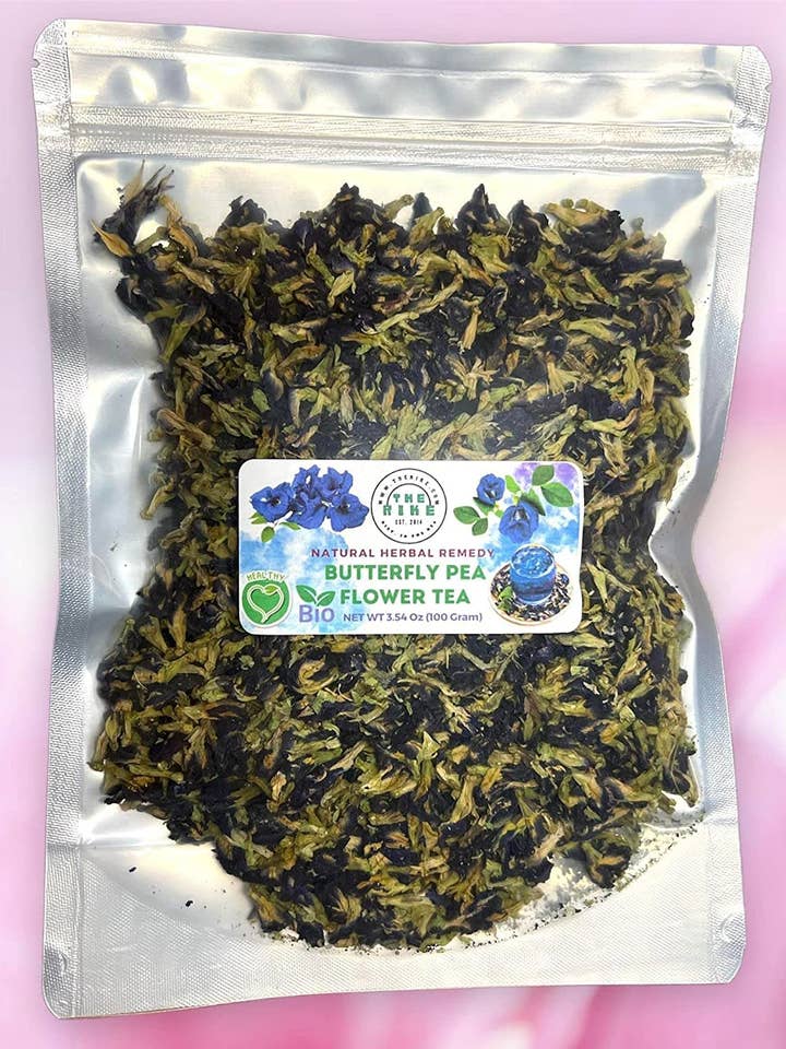 Dried Butterfly Pea Tea Clitoria ternatea 100 gram x 2 pack for wholesale by The Rike