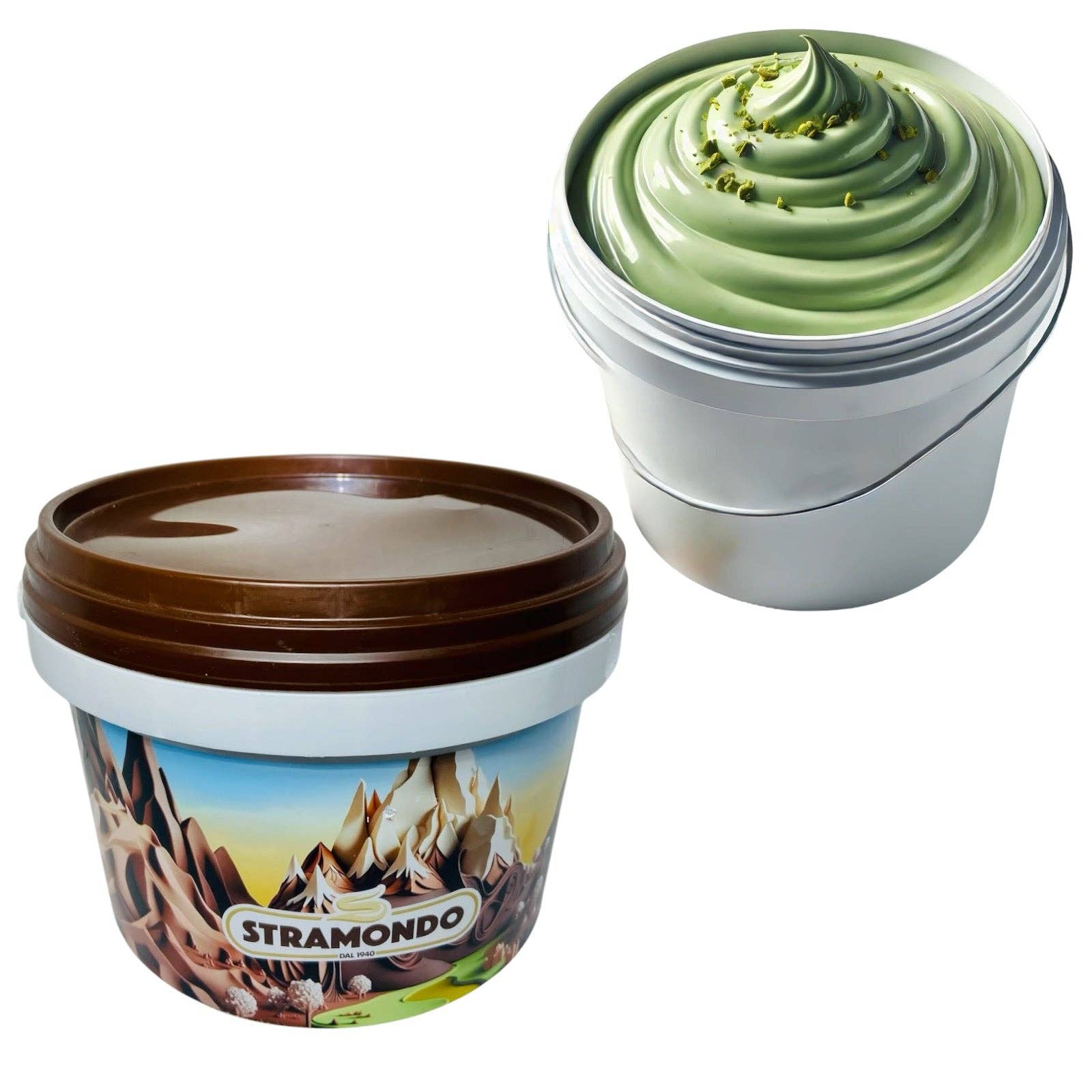 Made in eatalia - Wholesale Baking Chocolate - Pistachio Cream for Fillings 4kg 8.8lb By Stramondo0