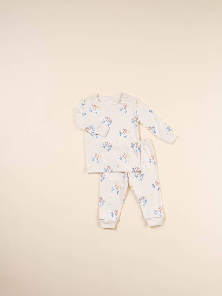 Conjunto de pijama de manga larga, algodón pima, cactus, abedul (copia) para venta al por mayor de Rockin'Blinks