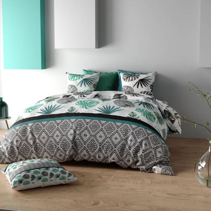 JUEGO DE FUNDA NÓRDICA 3 PIEZAS TROPIK-REVERSIBLE 260 X 240 CM para venta al por mayor de Atelier Du Coton