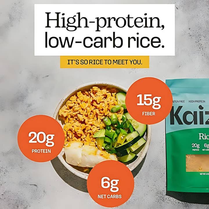 Kaizen Food Company - Vendita all'ingrosso Riso - Riso 6g Net Carb High Protein - Senza glutine, a basso contenuto di carboidrati