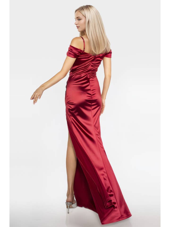 ILY From - Wholesale Dress - Women's - Elegant SATIN Corset Dress S#497810