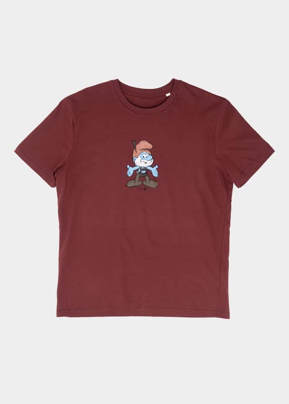 Papa Smurf T-shirt - burgundy for wholesale on Faire3