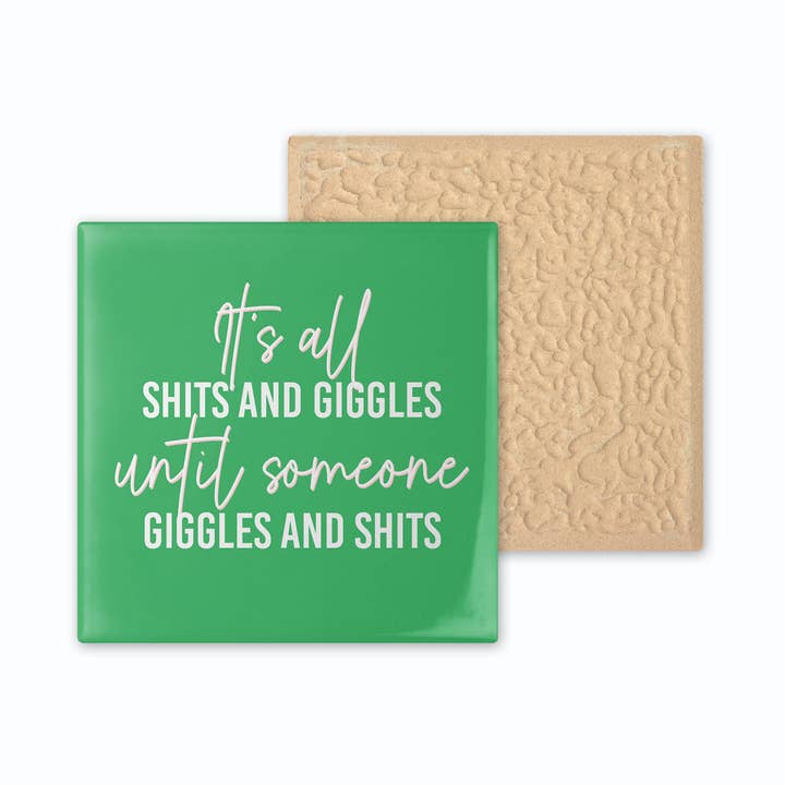 Funny ceramic tile toilet and bathroom decoration - Shits & giggles color for wholesale by Deadpixel