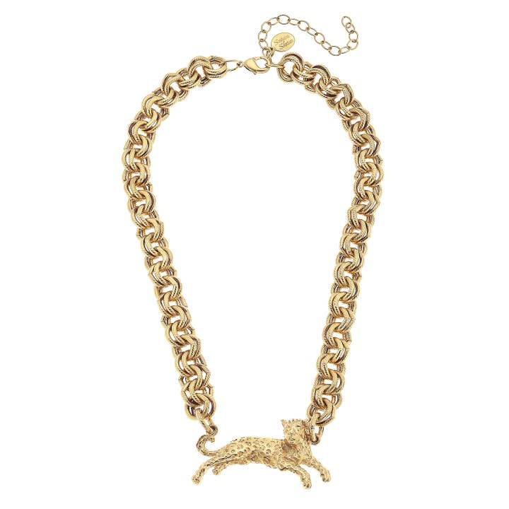 Gold Leopard Chain Necklace for wholesale by Susan Shaw