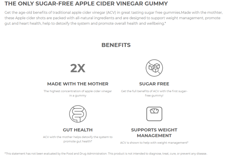 Seattle Gummy Company - Wholesale Oral Supplement/Vitamin - Apple Cider Vinegar Shots SUGAR FREE 48-Servings | 12-Pack7