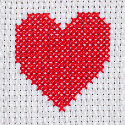 Heart Chunky Cross Stitch Kit for wholesale by STITCHFINITY