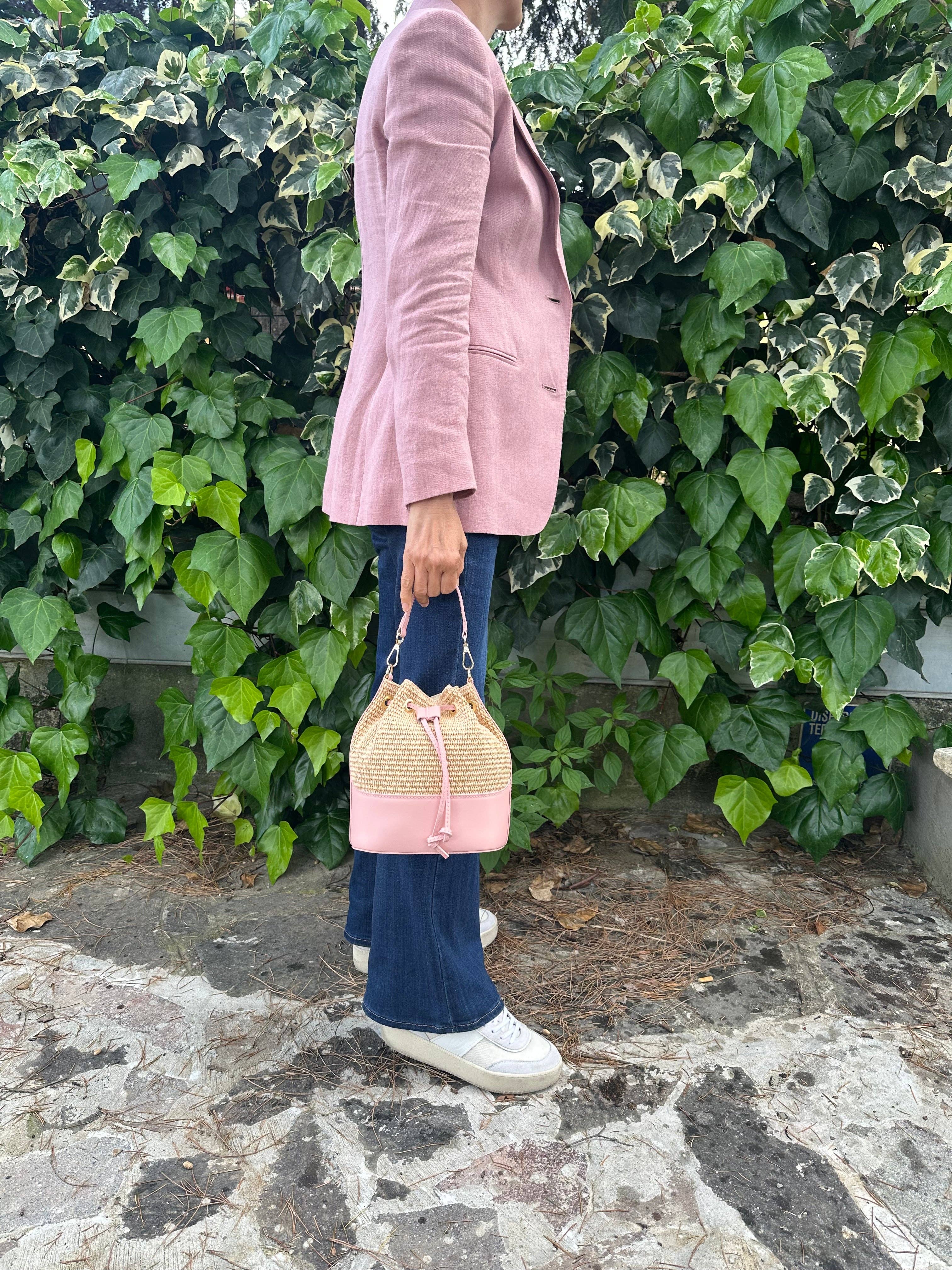 Zhade - Wholesale Beach Bag - MISS Bucket classic- raffia14