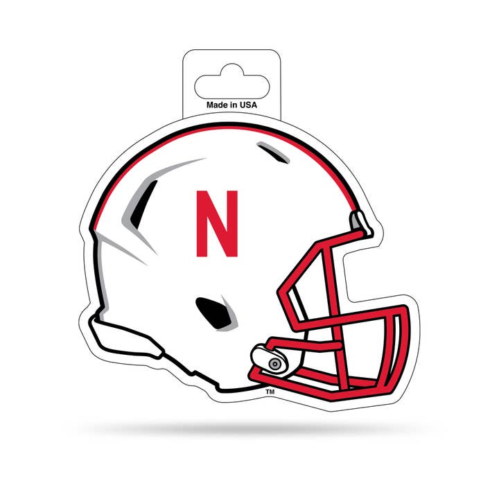 NCAA Nebraska Cornhuskers Shape Cut Helmet Decal for wholesale by Rico Industries