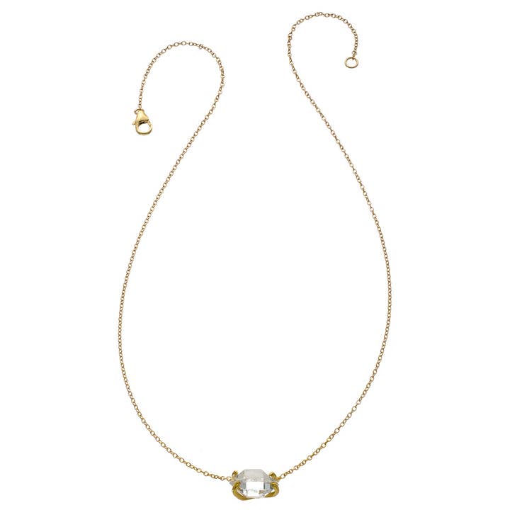 Collana con Diamante Herkimer - Oro 14K o Argento Sterling per la vendita all'ingrosso da parte di Heather Hawkins
