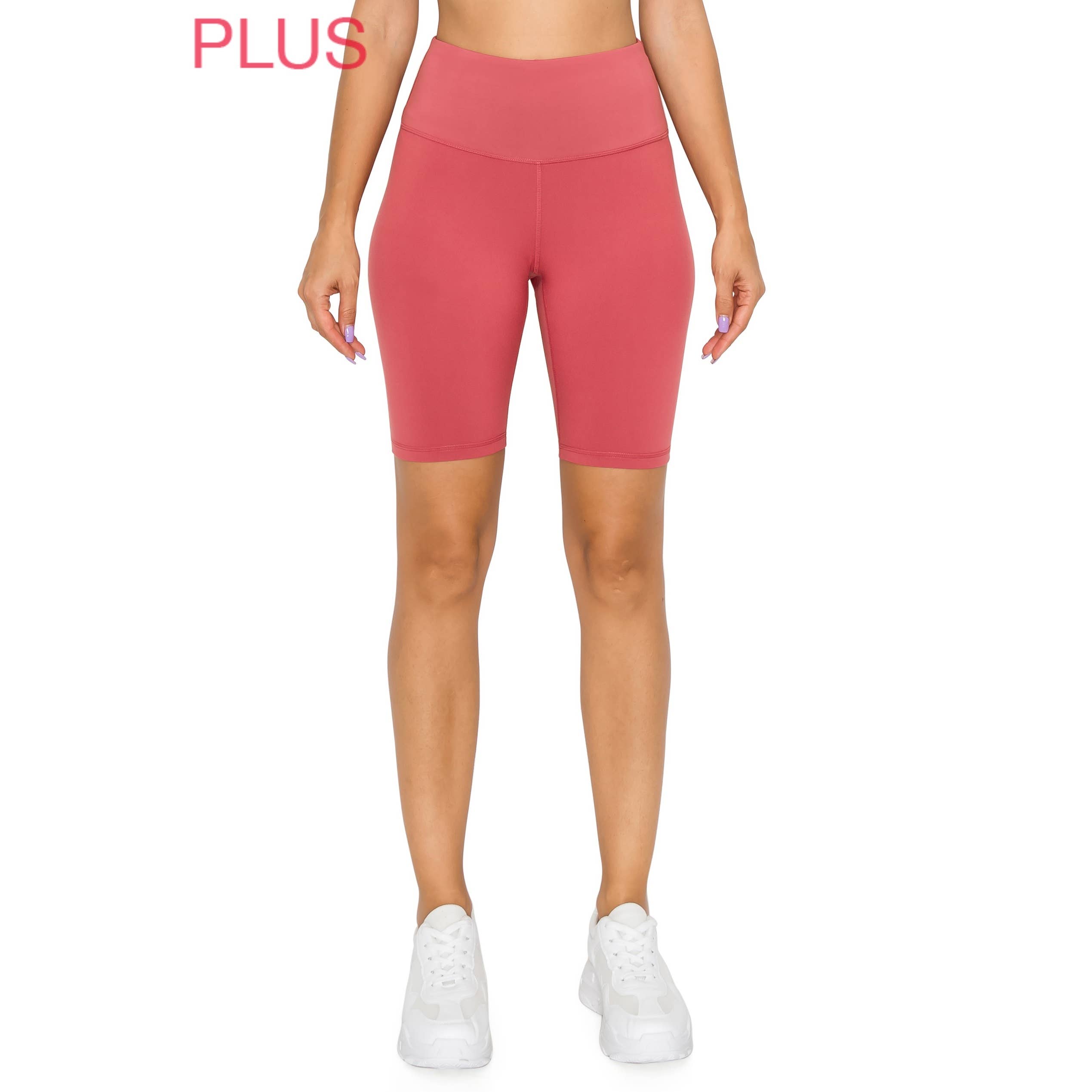 Leggings Depot - Wholesale Athletic Shorts - Women's - Plus Size 8in Inseam Activewear Bike Shorts5