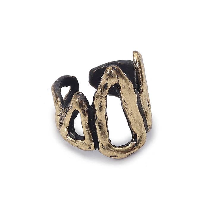 Chanour – wholesale Cocktail/Statement Ring – Handgjord bronsring - BRN6960