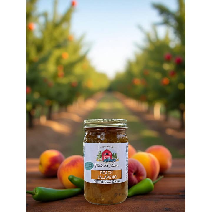 State 28 Farm – wholesale Jam/jelly – Peach Jalapeño Jelly (No Granular Sugar Added) - 9 oz
