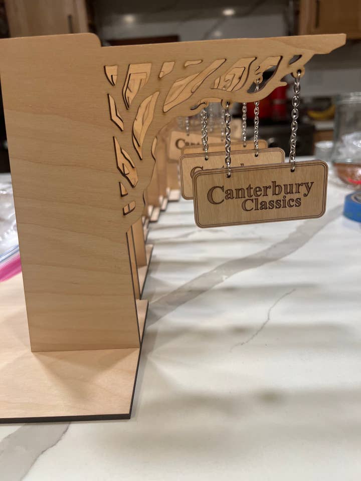 Personalized Wooden Bookshelf Tree Sign for wholesale by Comer Teng Studio