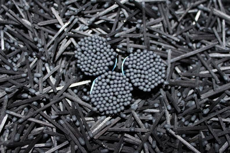 River Birch Candles - Wholesale Matches - 2 inch All Black Decorative Matches In Jar with striker7