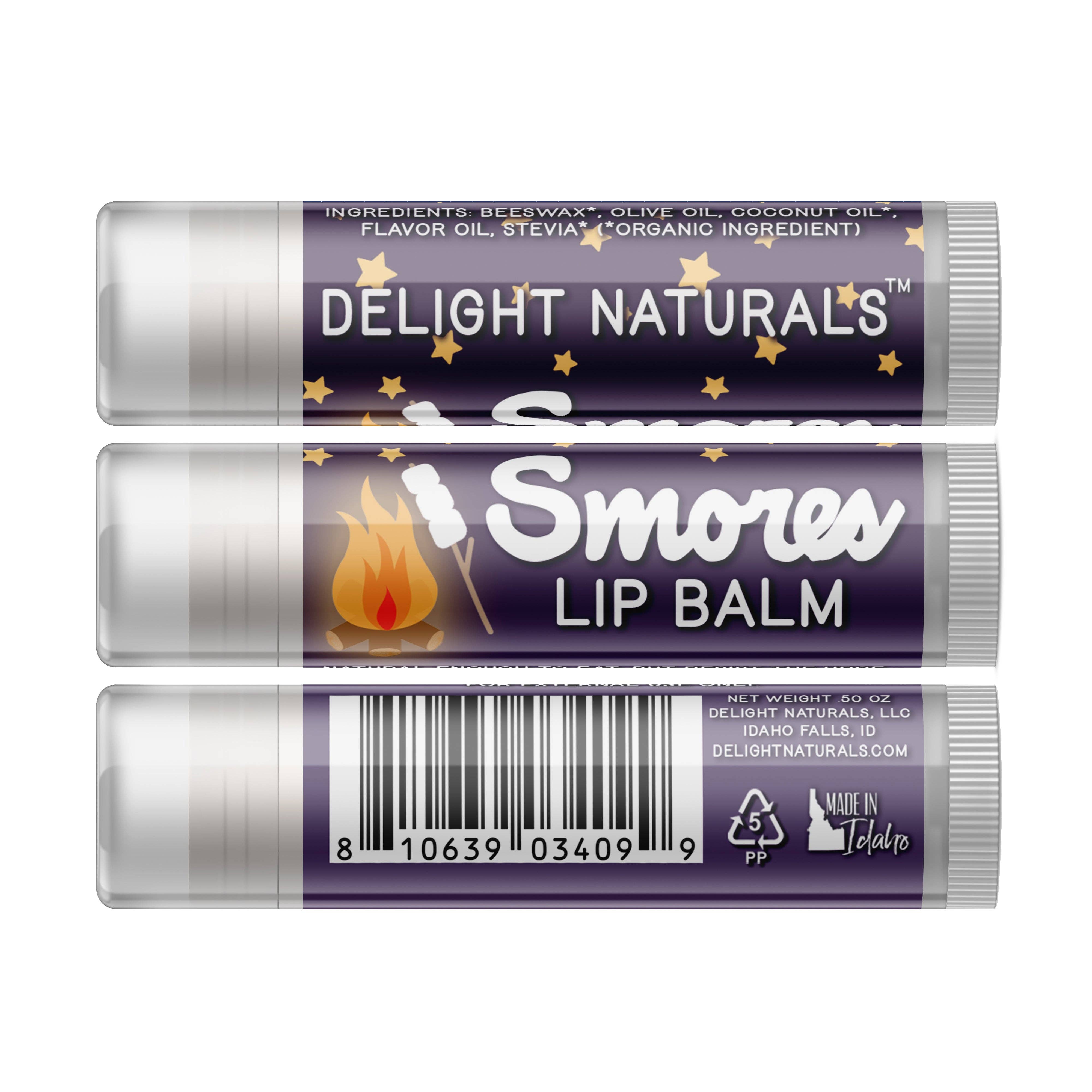 Delight Naturals - Wholesale Lip Balm - Jumbo Smores Lip Balm1
