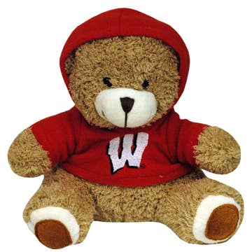 Jenkins Enterprises - Wholesale Stuffed/Plush Toy - Kids & Baby - Wisconsin Badgers Plush Bear Teddy With Hoodie0