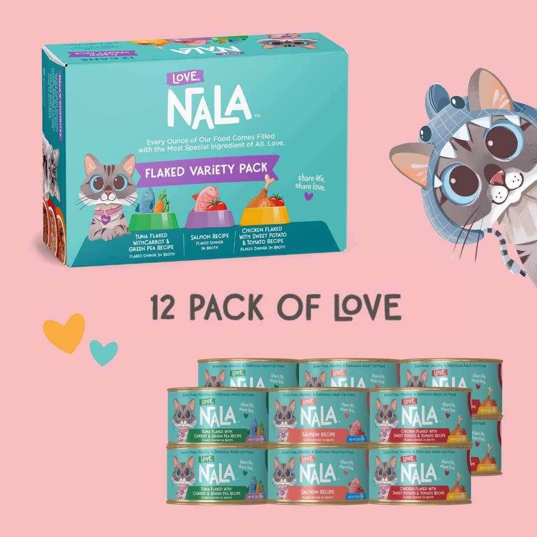 Love, Nala - Wholesale Pet Food - Cat - Adult Cat Food - FLAKED Variety Pack3