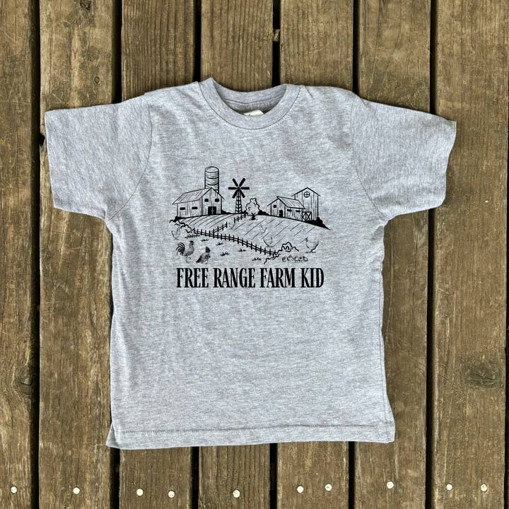 Sage & Soil - Wholesale T-shirt – Kids - Free Range Farm Kid Children's T-Shirt1
