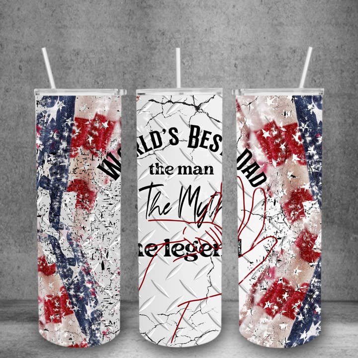 World's Best Dad Tumbler for wholesale by Wicked Flower Creations