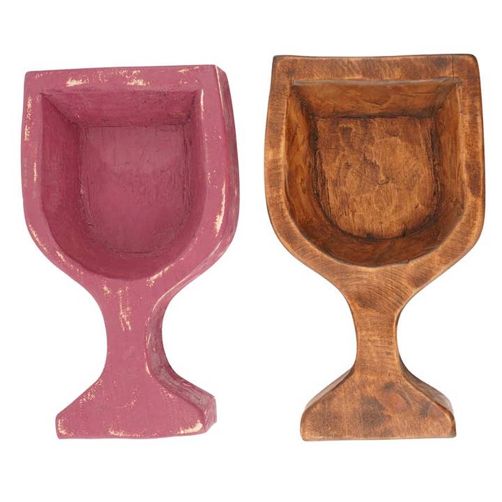 My Amigos Imports - Wholesale Decorative Plate/Dish/Bowl - Wine Glass-Home Decor #2-Dough Bowl-6 x 10-Wine Glass #2