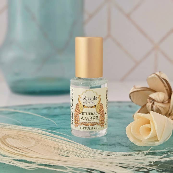 Temple of Life Oils & Perfumes - Wholesale Roll-On Fragrance - Exotic Perfume Oil Travel | Etheral Amber | Pure White Amber