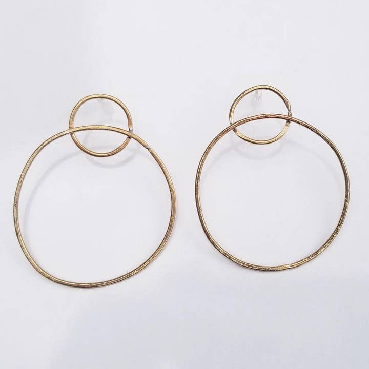 Double Hoop Studs for wholesale by Peerless Charm