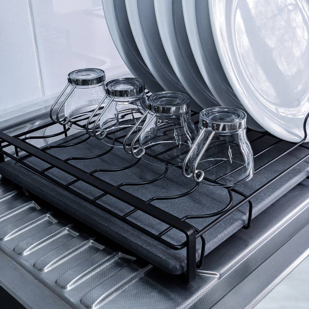 moonstone - Wholesale Dish Drying Mat/Rack - BLACK ILUKA DISH RACK7