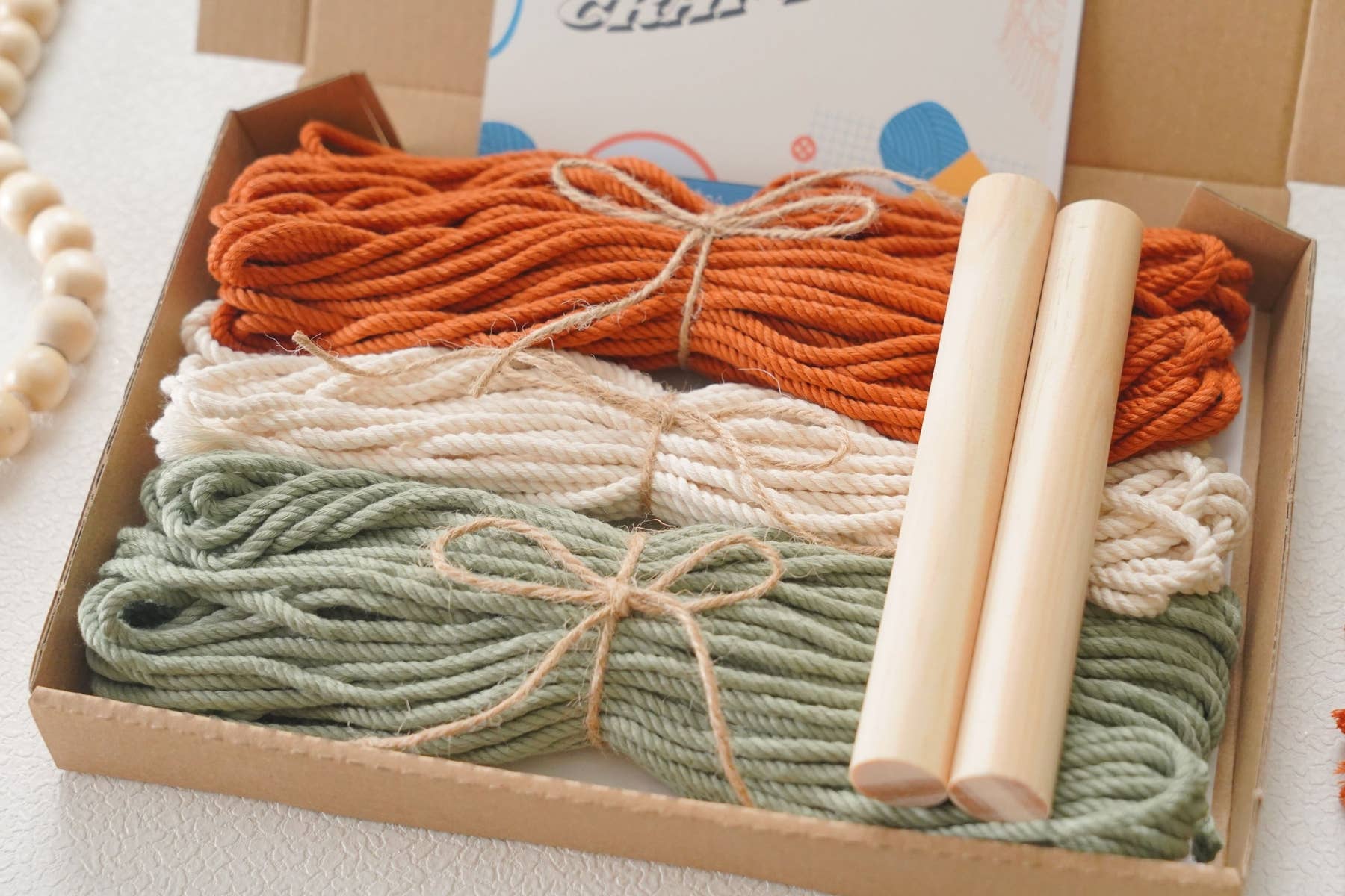 BeanDaikon - Vendita all'ingrosso Kit per lavoretti fai da te - Kit artigianale da appendere a parete in mini macramè K1712