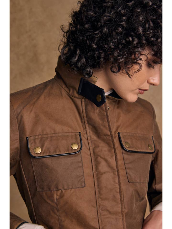 Jack Murphy Clothing - Wholesale Jacket - Women's - Orla Wax Jacket - Tan4