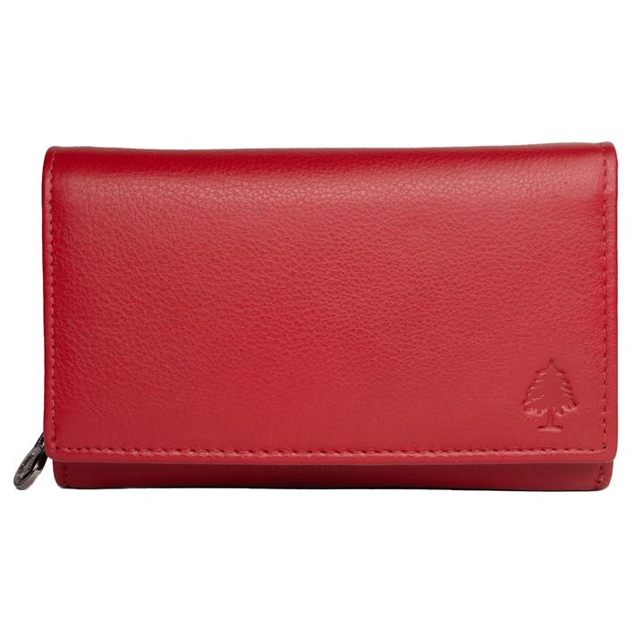 Greenwood – Großhandel Brieftasche – Damen – Yuki Große Geldbörse Damen Portemonnaie Leder Rot RFID