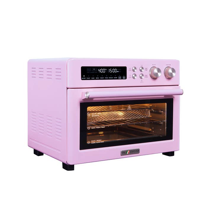 VAL CUCINA - Wholesale Kitchen Appliance - VAL CUCINA 10-in-1 Air Fryer Toaster Oven- Classic Pink1