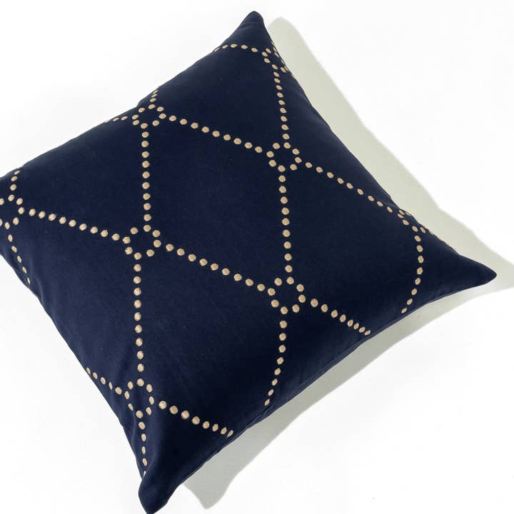 BHD HOME - Wholesale Throw/decorative pillow - Dot Diamond Navy Medium Cushion 50 x 50cm3