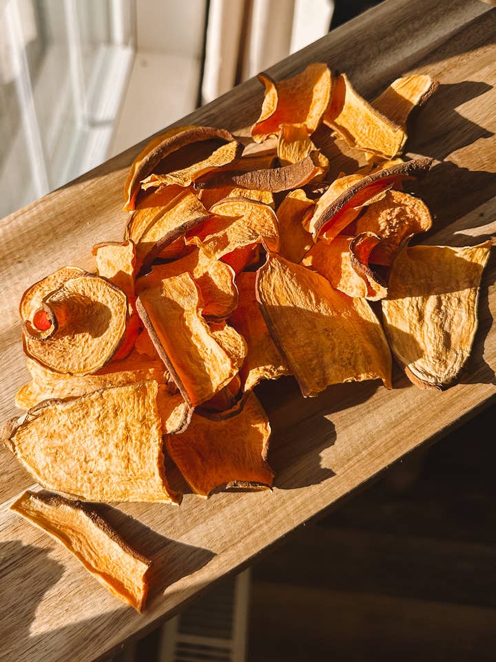 Organic Dehydrated Sweet Potato Chips 16oz for wholesale by Wheat and Flower Roadside Farmery