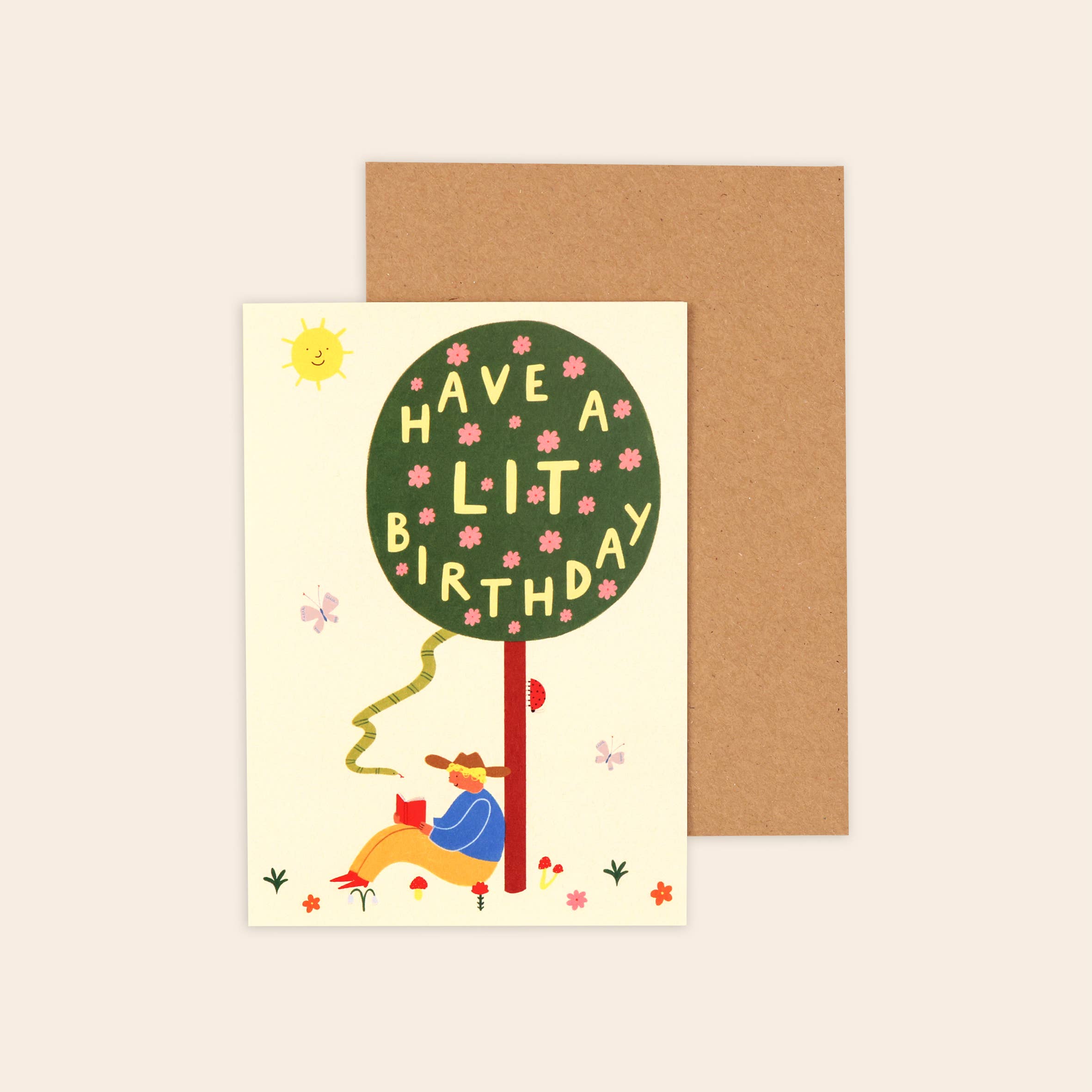 Little Black Cat Illustrated Goods – wholesale Birthday card – Lit Birthday Card | Bookish Birthday Card | Book Lover Card 1